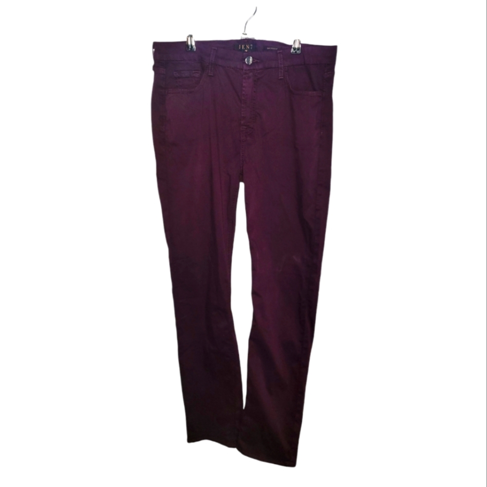 Jen7 by 7 For All Mankind Slim Straight Jeans Plum Purple Womens Size 12‎